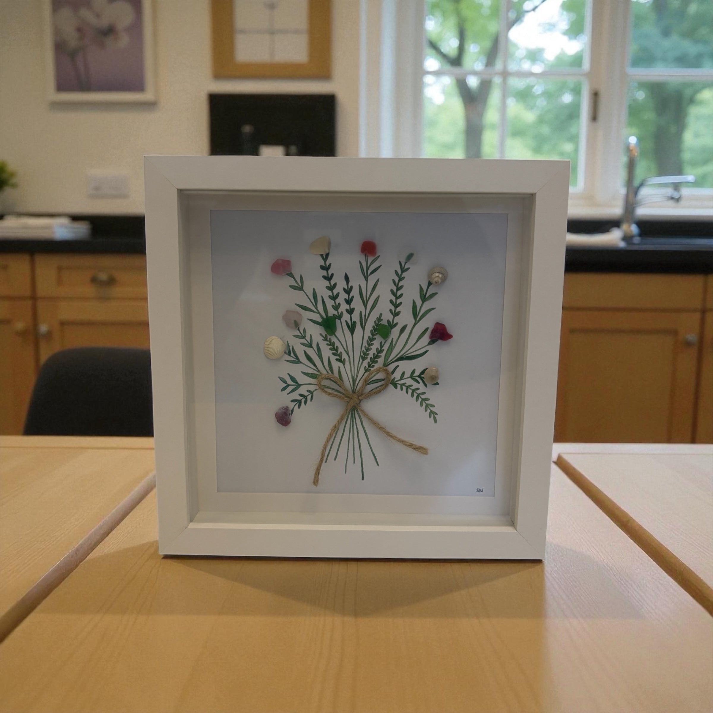 Botanical Beach Mixed Media Art