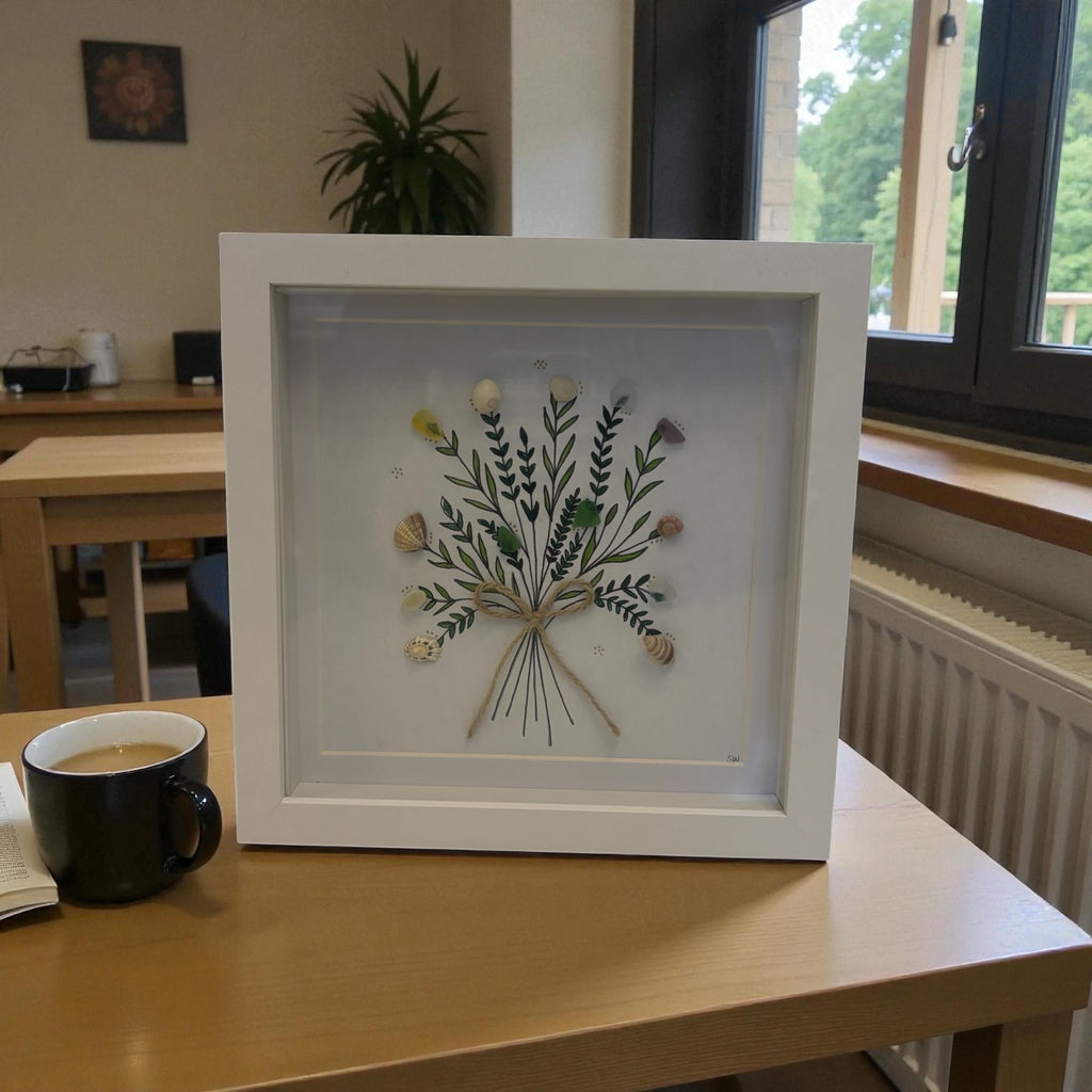 Botanical Beach Mixed Media Art